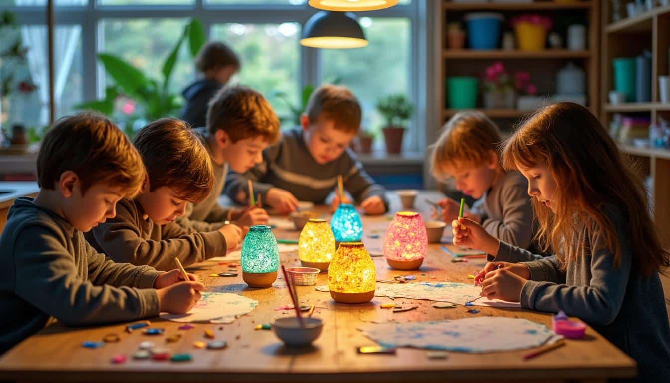 Idées d’atelier pour fabriquer des lampes en papier avec des enfants