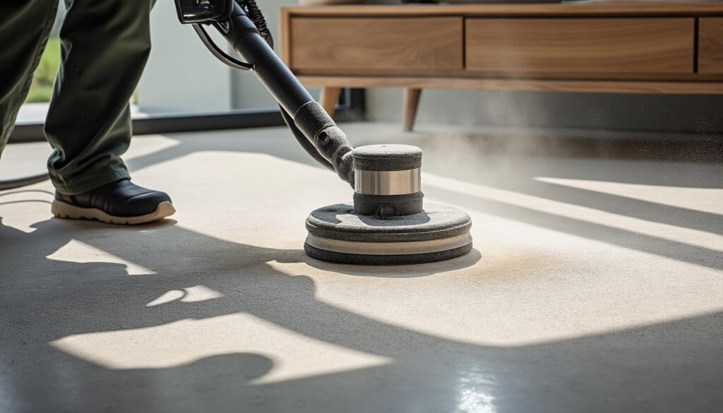 Optimiser le nettoyage d’un salon poussiéreux avec une polisseuse béton