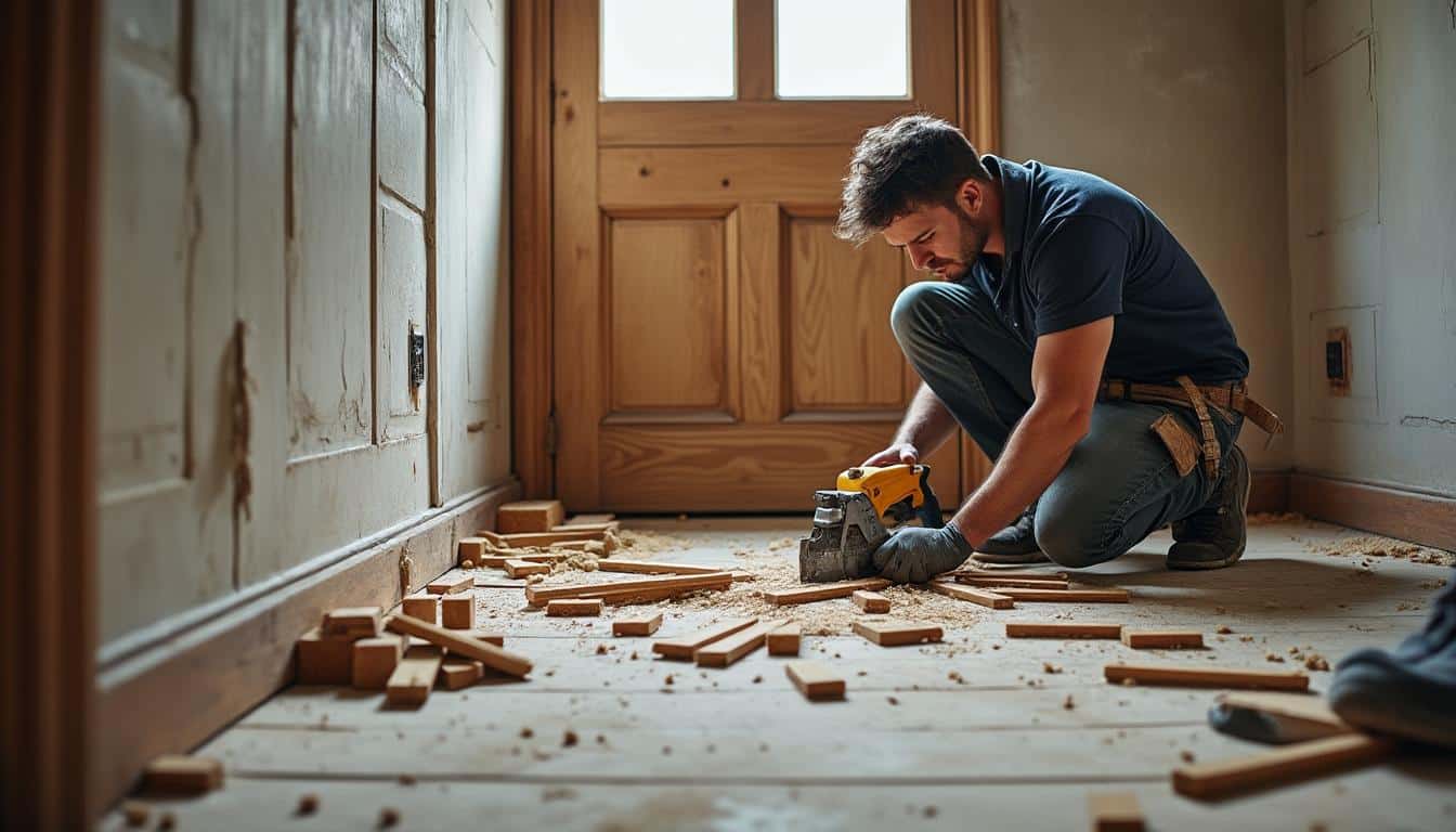 Ajuster une porte intérieure à la scie pendant des travaux de rénovation
