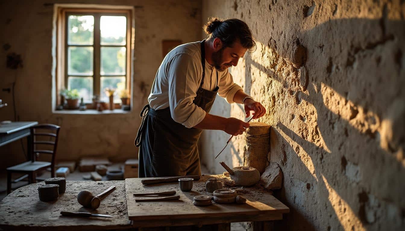 Illustration: Les techniques traditionnelles pour appliquer les enduits sur un mur d’autrefois