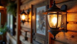 Applique murale pour chalet : charme rustique et éclairage chaleureux